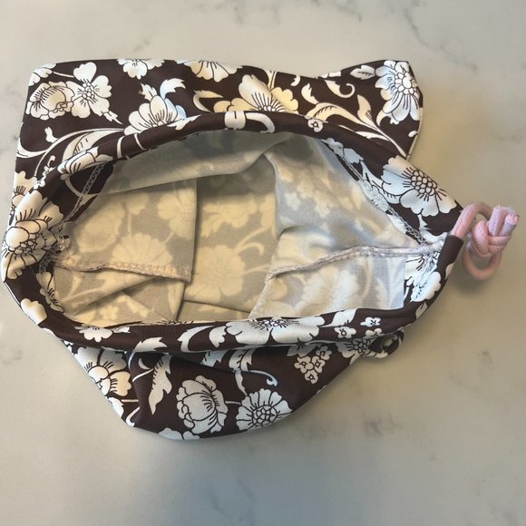 Drawstring Fabric Bag - floral pattern - Picture 2 of 3